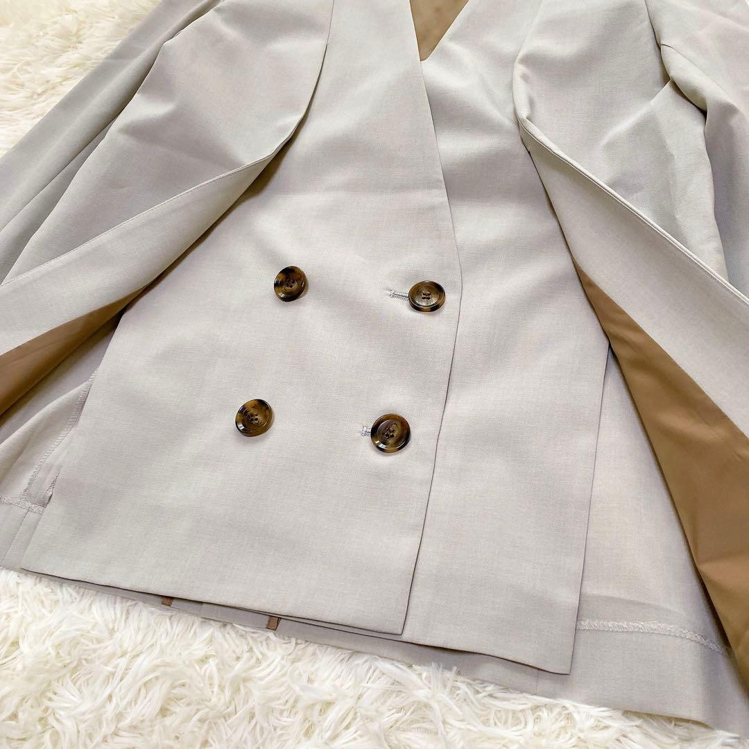 FENNEL ヤマダヤ ノーカラージャケット ダブル ライトグレー 新品 9号