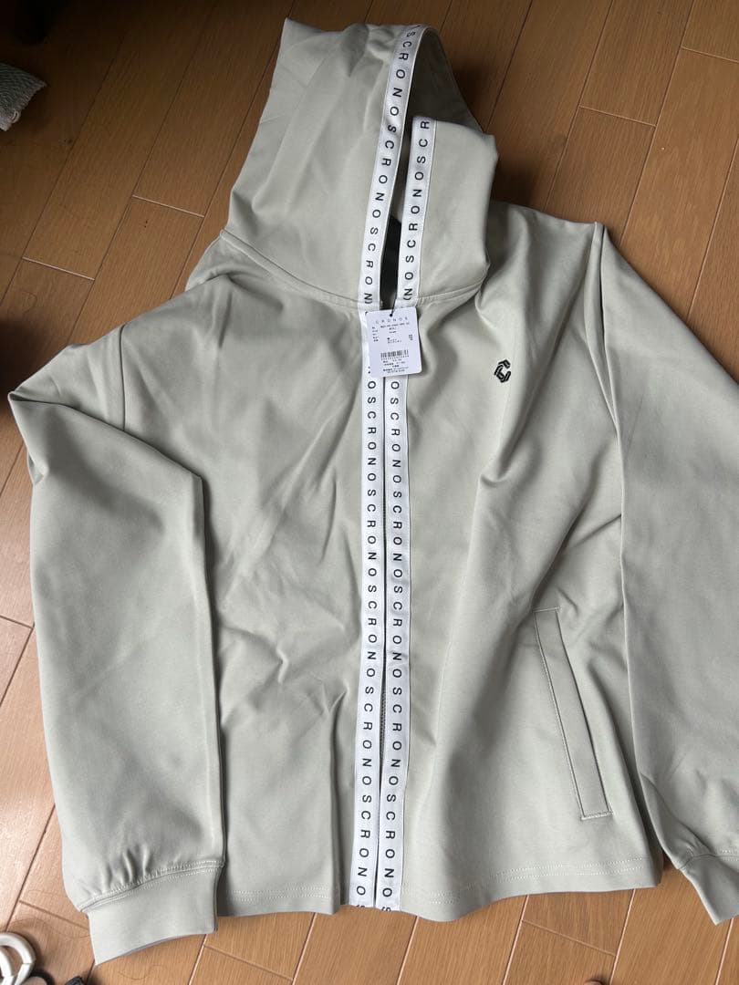 CRONOS ライトグレー フルジップフーディ