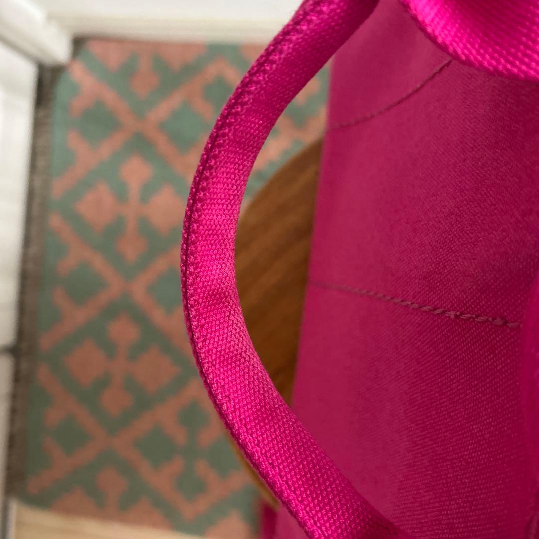 美品　プラダ　カナパ　キャンバストートバッグ　ピンク