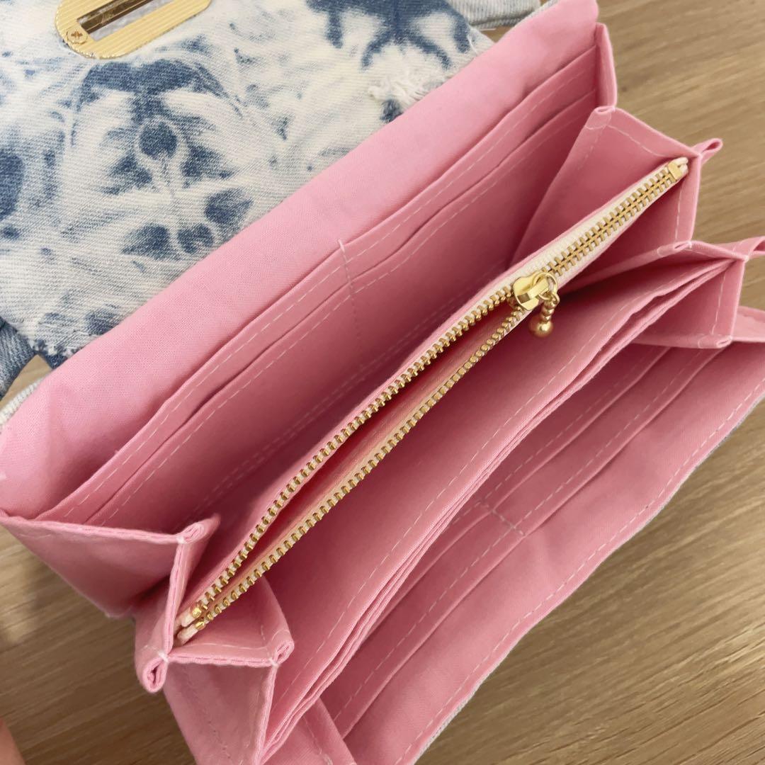 デニムリメイク フリル ウォレット