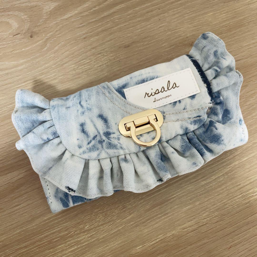 デニムリメイク フリル ウォレット