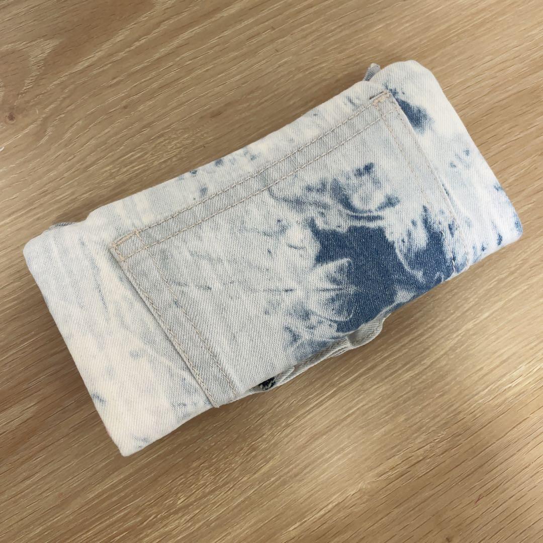 デニムリメイク フリル ウォレット