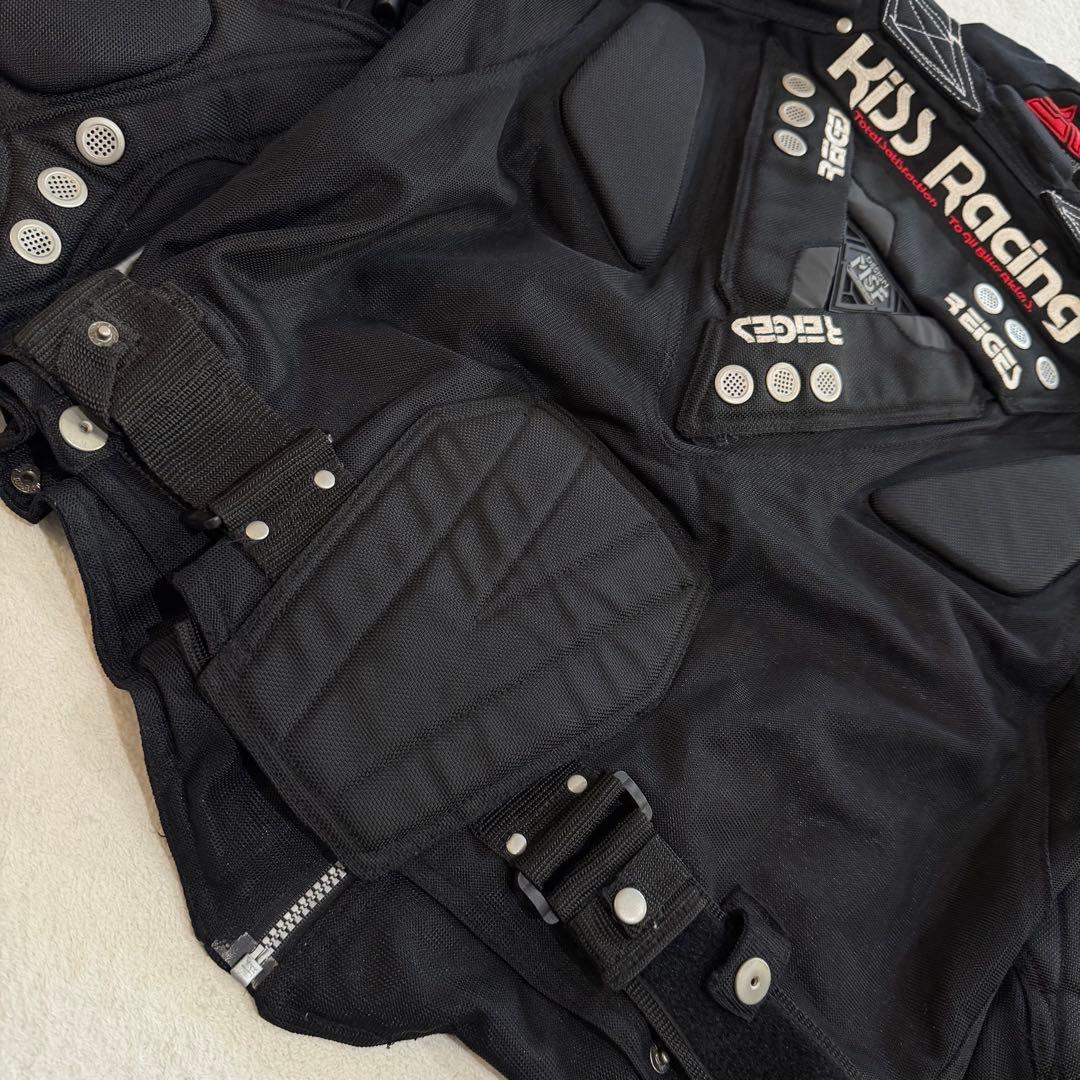 KISS RACING TEAM　バイクジャケット　プロテクター　ブラック　M