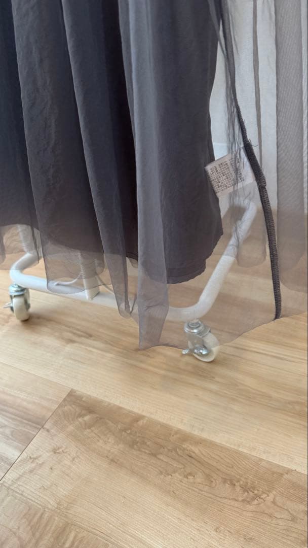 niana オケージョンドレス レイヤードワンピース チャコール M-short