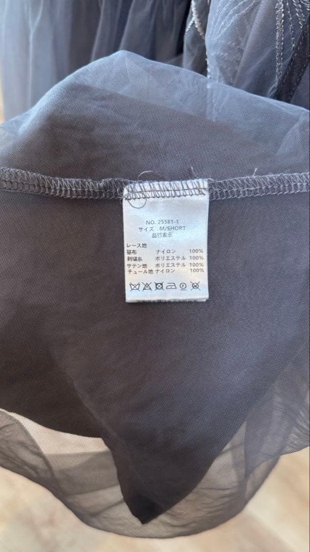 niana オケージョンドレス レイヤードワンピース チャコール M-short