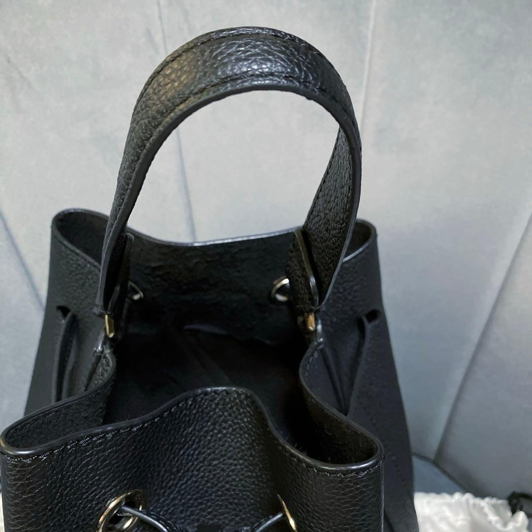 FURLAフルラ　コスタンザ　2way巾着バッグ/ショルダーバッグ　黒ブラック