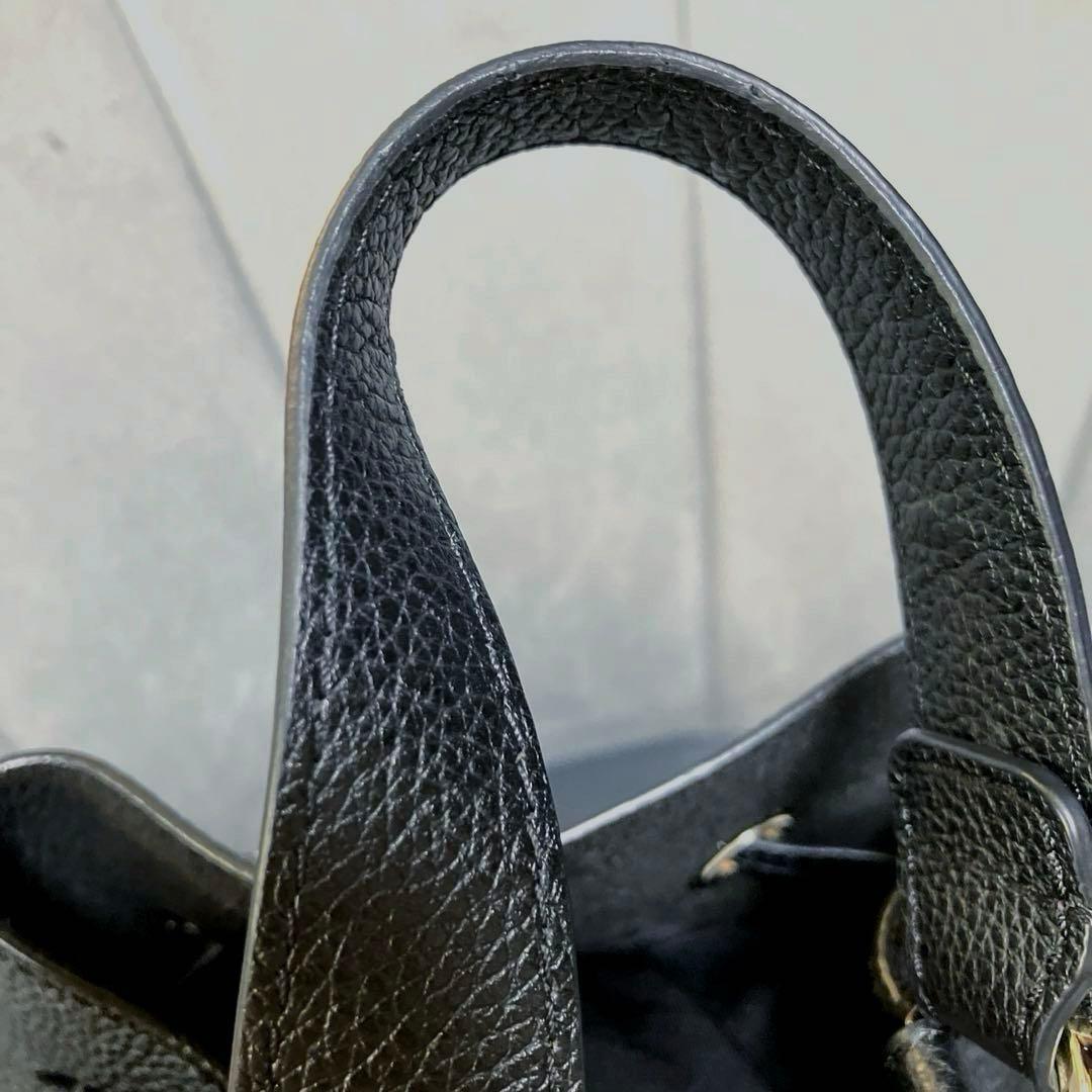 FURLAフルラ　コスタンザ　2way巾着バッグ/ショルダーバッグ　黒ブラック