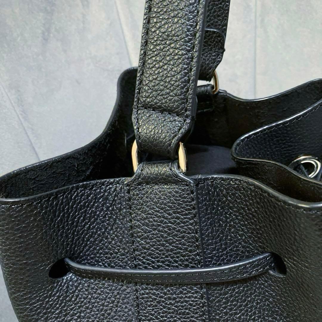 FURLAフルラ　コスタンザ　2way巾着バッグ/ショルダーバッグ　黒ブラック