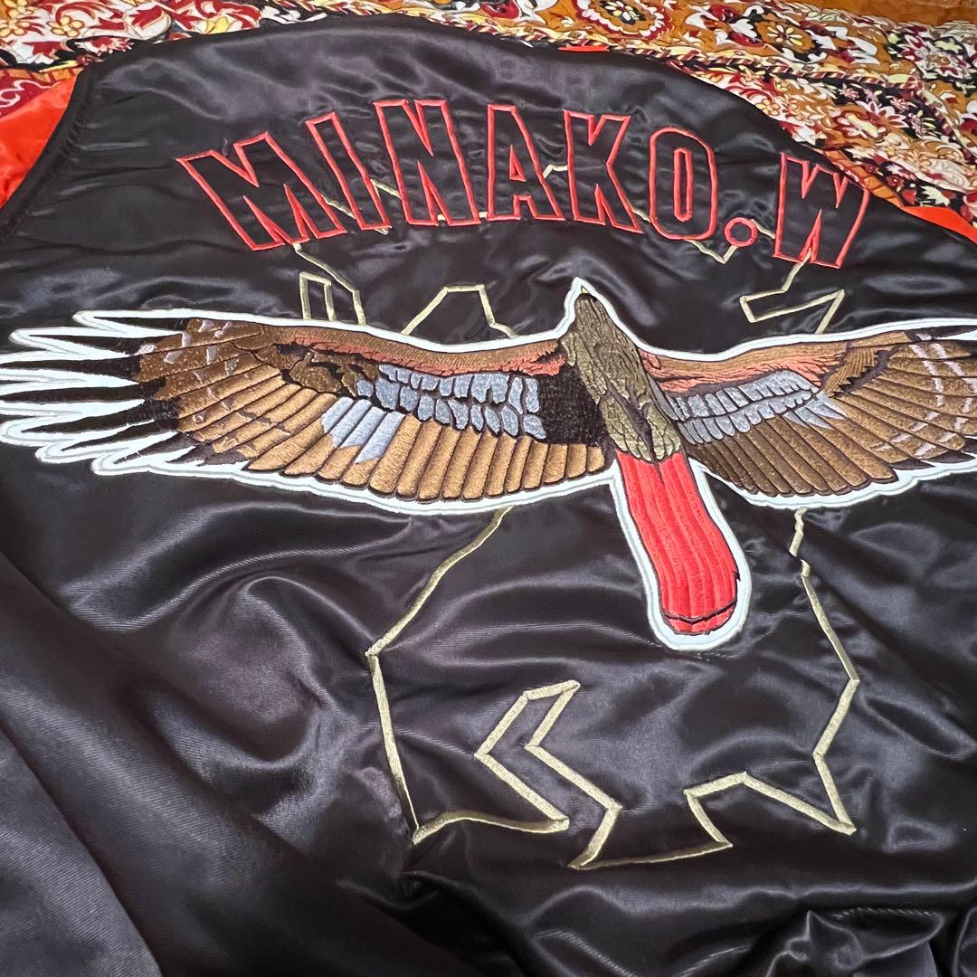 Daiei Hawks 刺繍スタジャン オレンジ　ワッペン