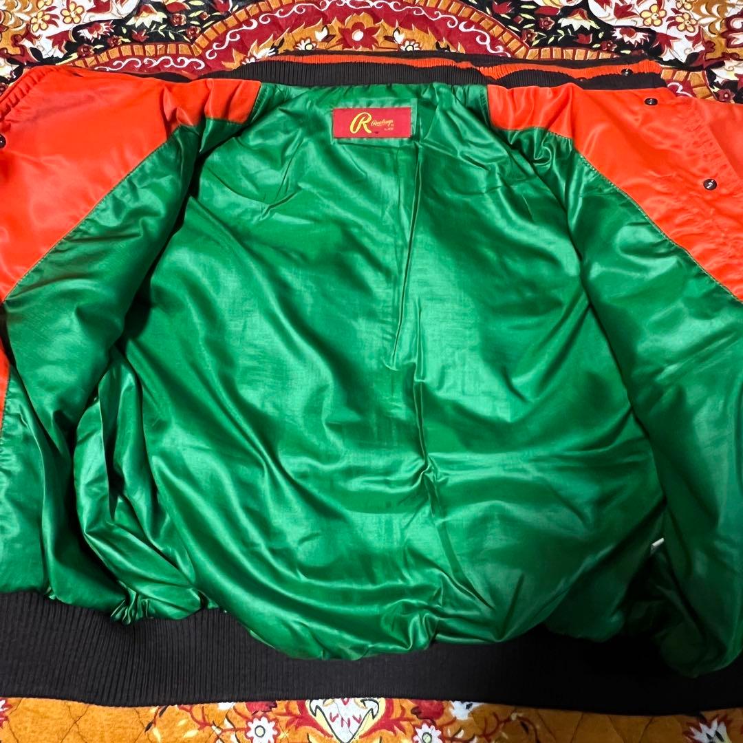 Daiei Hawks 刺繍スタジャン オレンジ　ワッペン