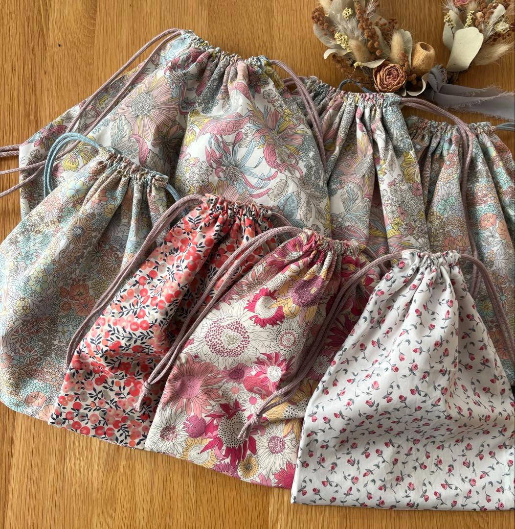 haruk15＊リバティ生地使用＊スモールスザンナ＊巾着