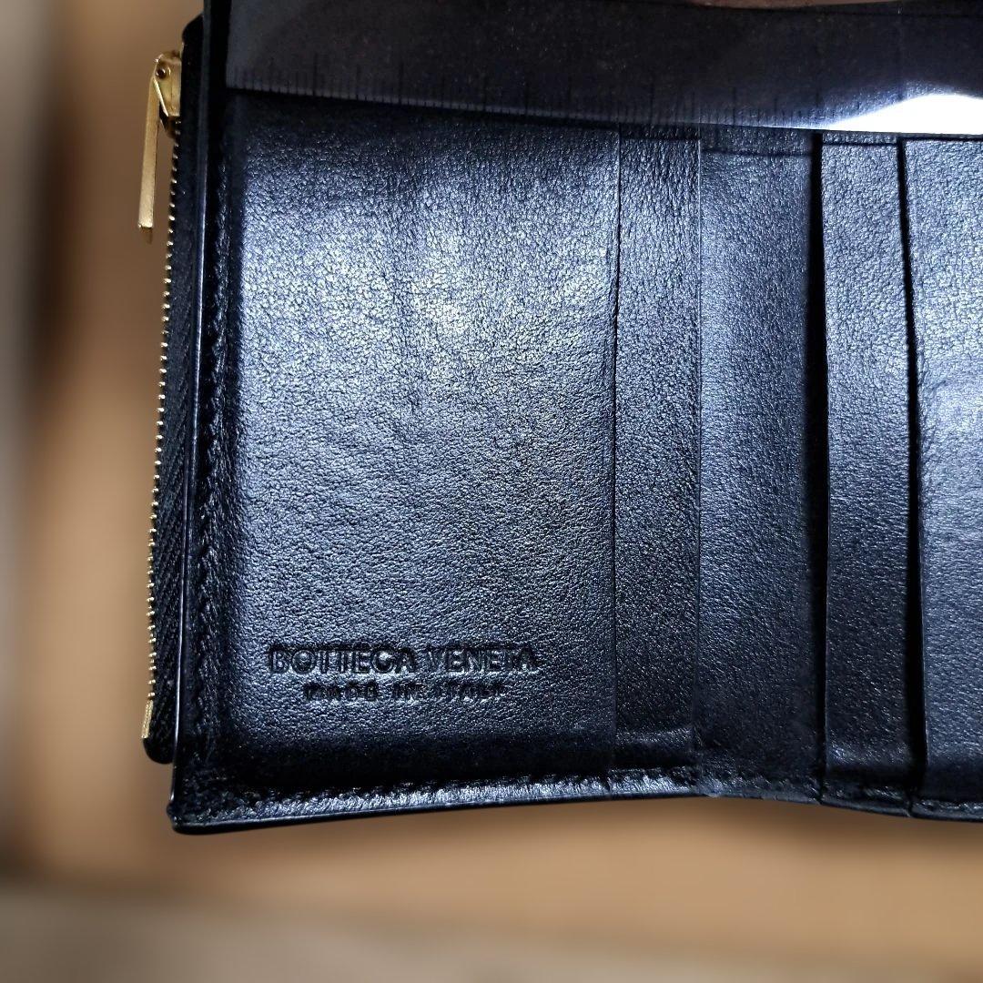ボッテガヴェネタ カセット 三つ折り財布 ブラック