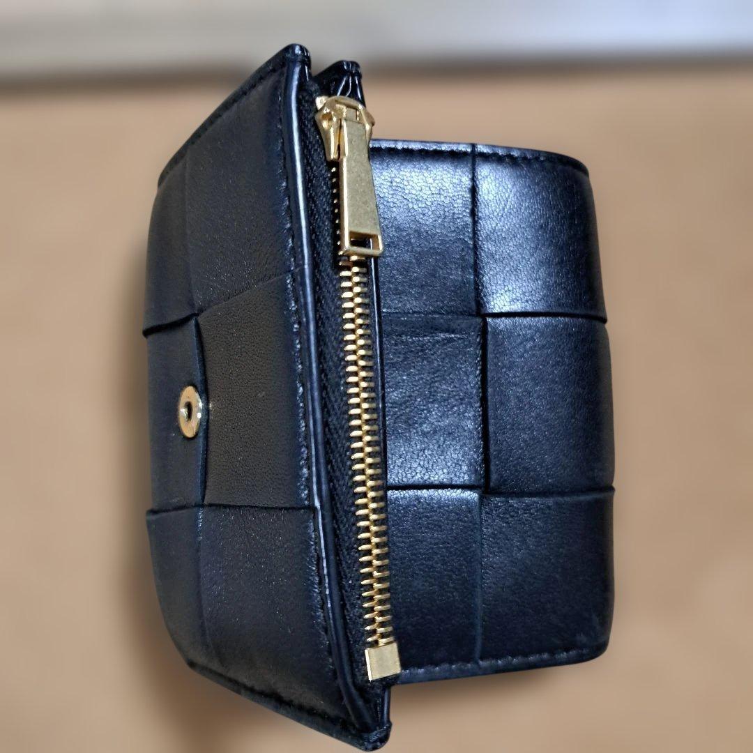 ボッテガヴェネタ カセット 三つ折り財布 ブラック