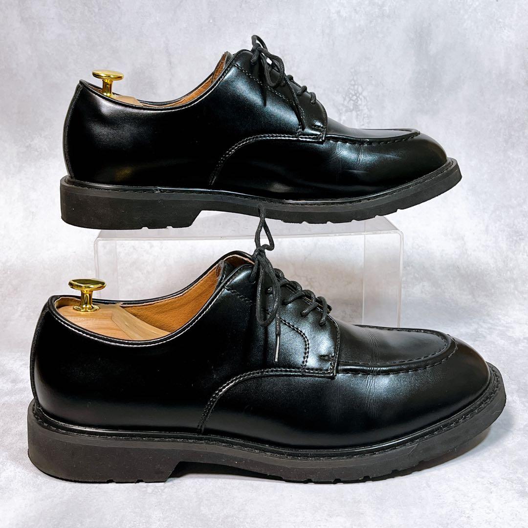 ☆美品☆【オックスフォード ダービー】 Uチップ (9.5) 厚底 外羽根 本革