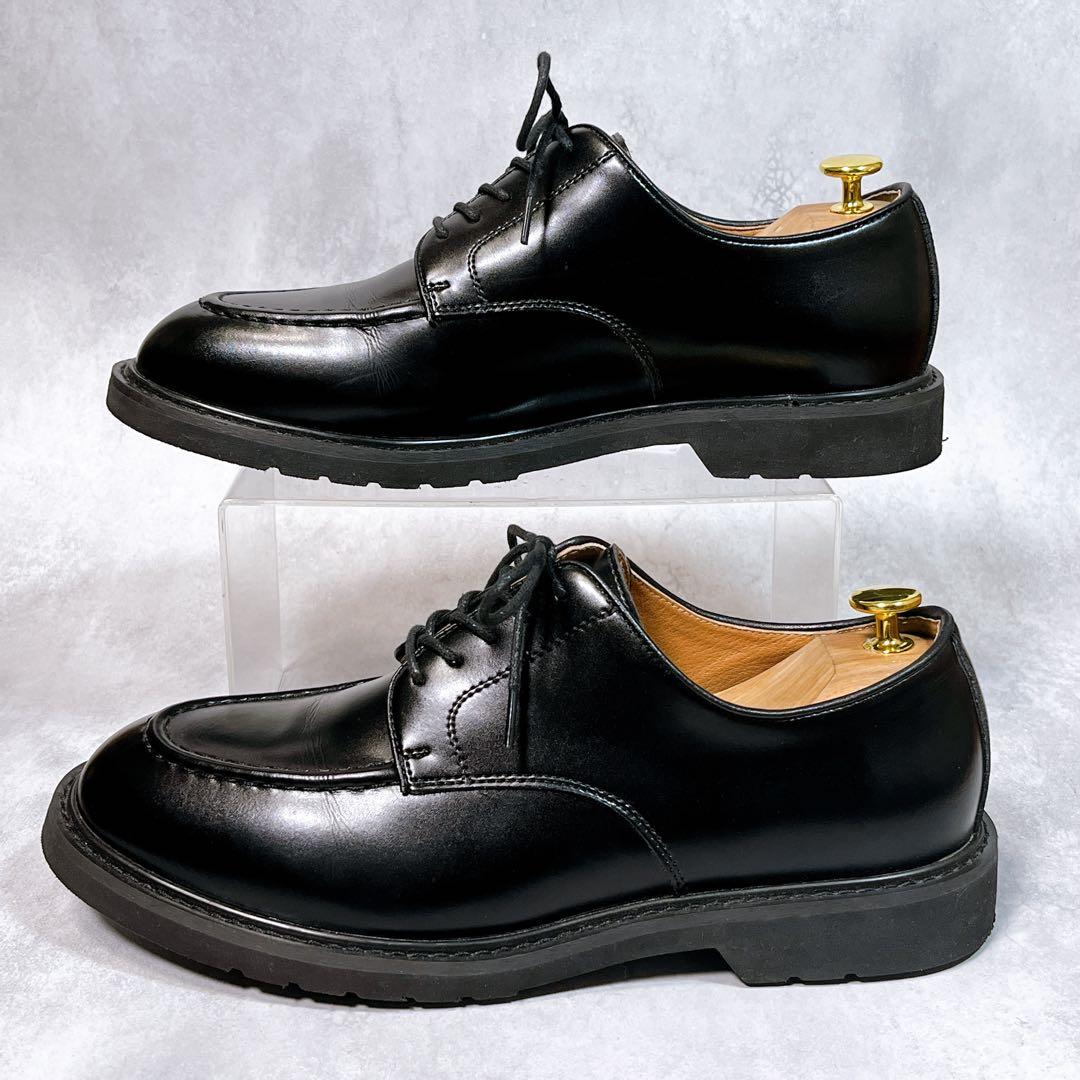 ☆美品☆【オックスフォード ダービー】 Uチップ (9.5) 厚底 外羽根 本革