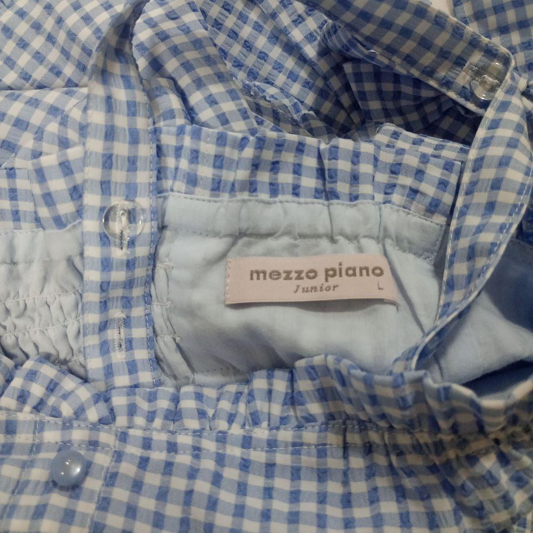 メゾピアノジュニア160ギンガムチェックワンピースセット