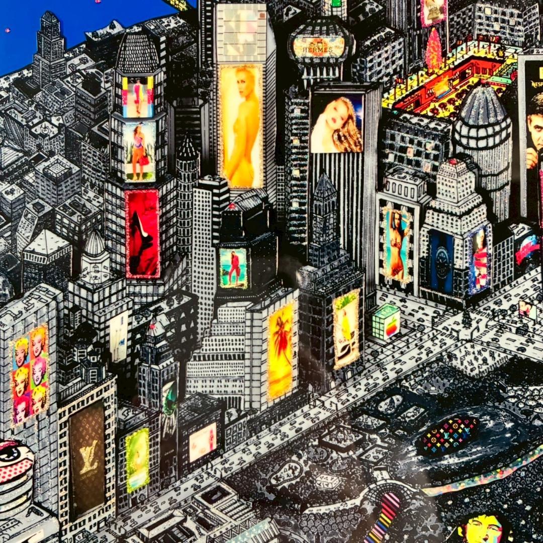 美品 ヨハン・ペラトーネル「ラグジュアリー・ニューヨーク」ジクレー 直筆サイン入