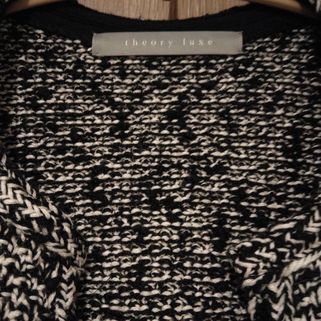 theory luxe ノーカラージャケット ブラック・ホワイト