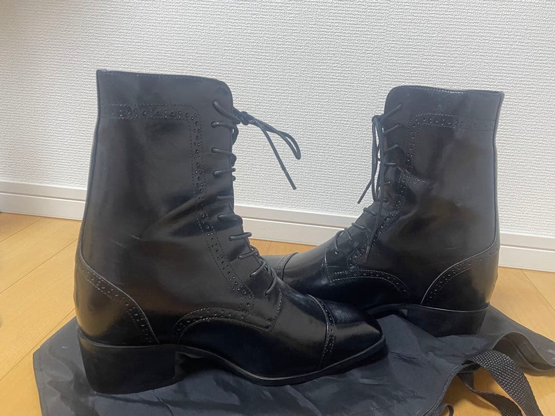 厚底　コスプレ　15cm シークレットブーツ　シークレットシューズ　男装　革靴