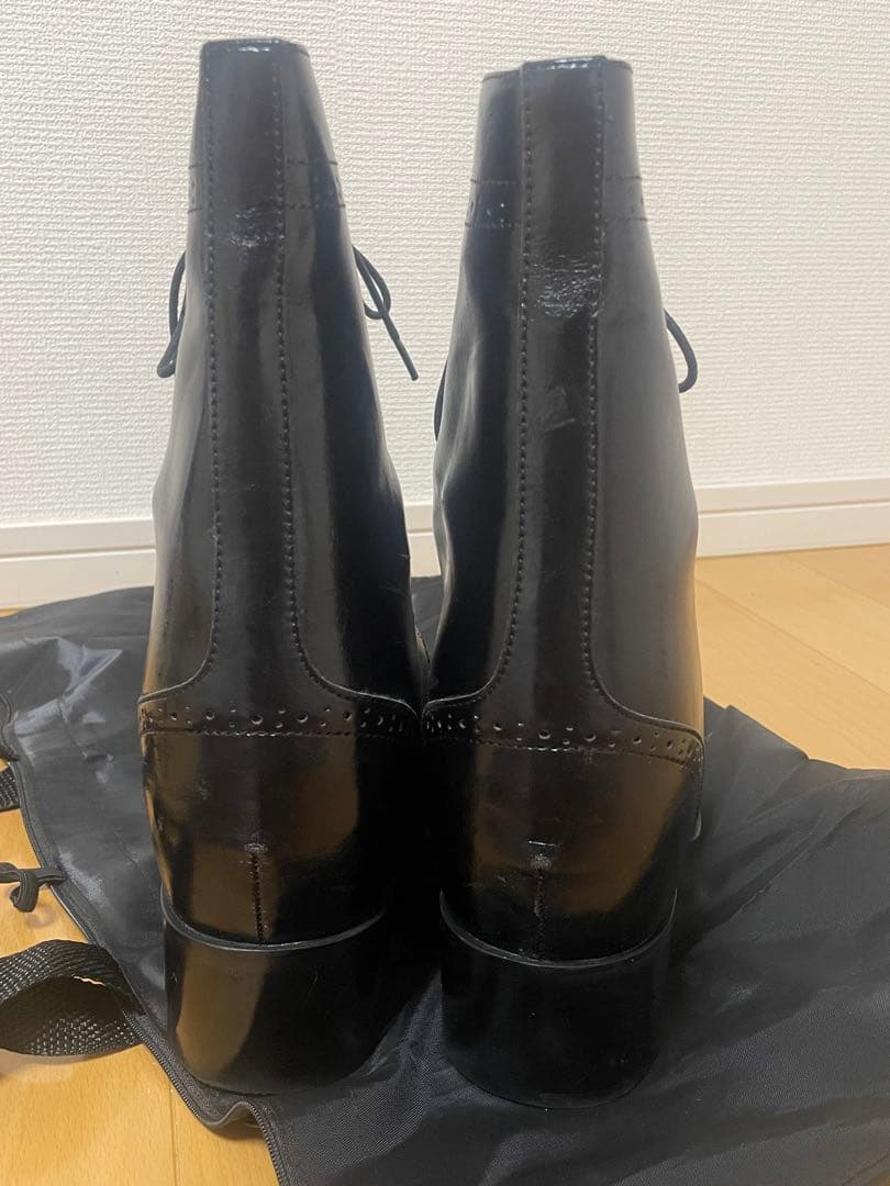 厚底　コスプレ　15cm シークレットブーツ　シークレットシューズ　男装　革靴