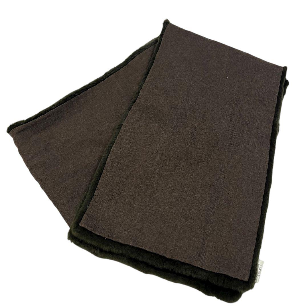 【全長１６０cm】 シャネル　ラビットファー　ロングマフラー　オリラグ　ロゴ刺繍