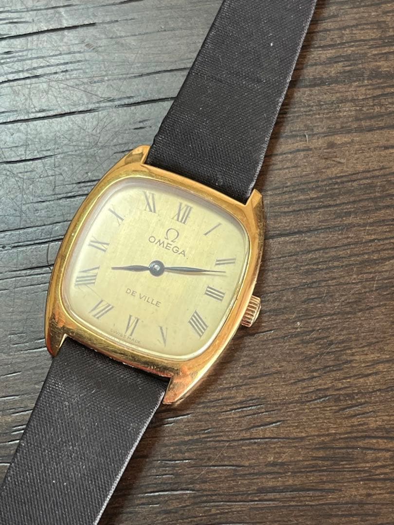 OMEGA DE VILLE 2針 純正尾錠 レディース 手巻き 稼働品