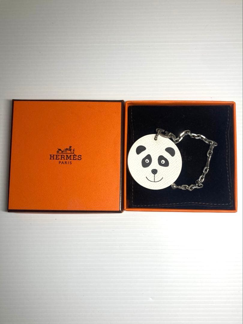 美品　HERMES エルメス　アニマル　パンダ　チャーム　キーホルダー　箱付き