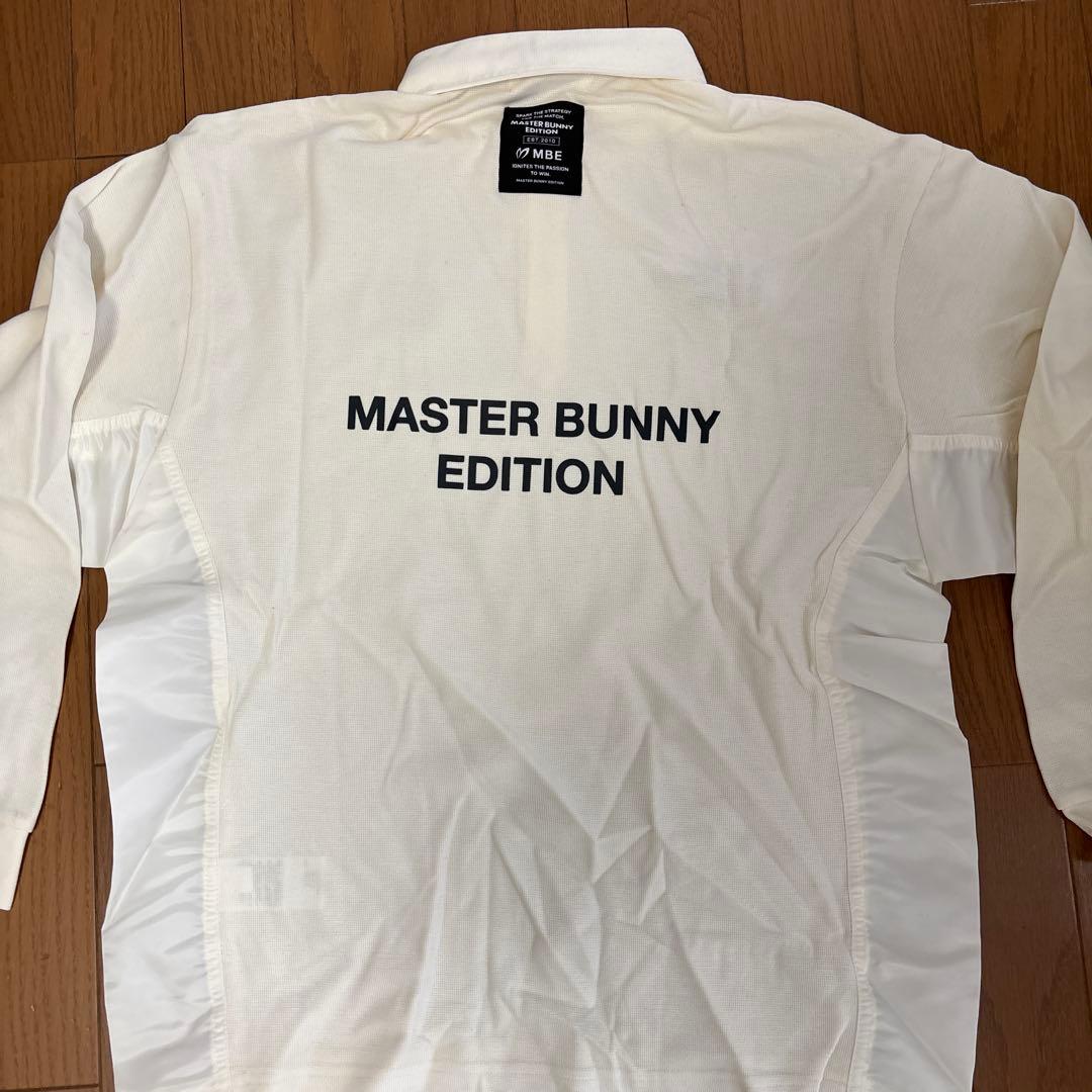 マスターバニー、長袖ポロシャツ ホワイト