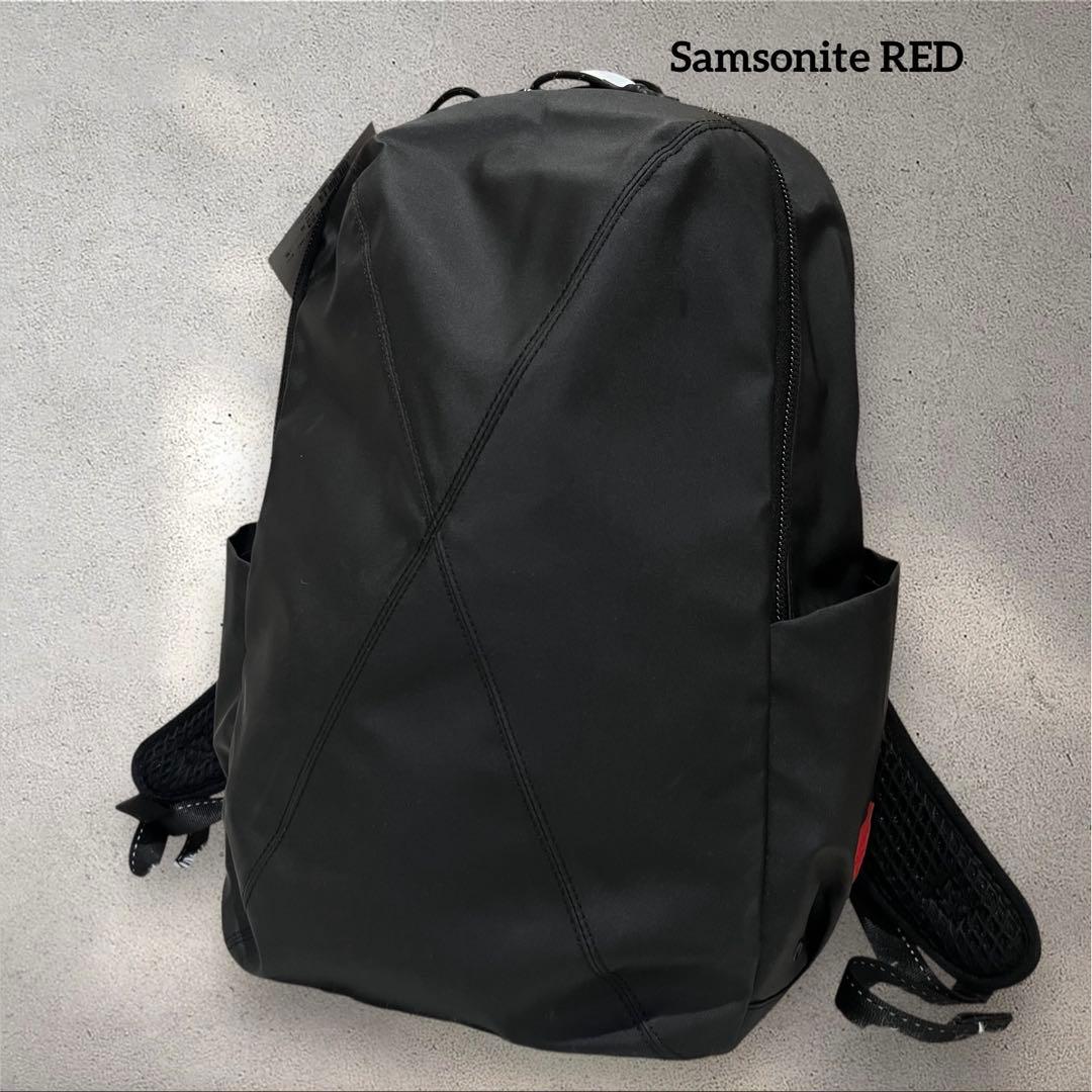 【新品タグ付】サムソナイトレッド　リュック　バックパック ブラック