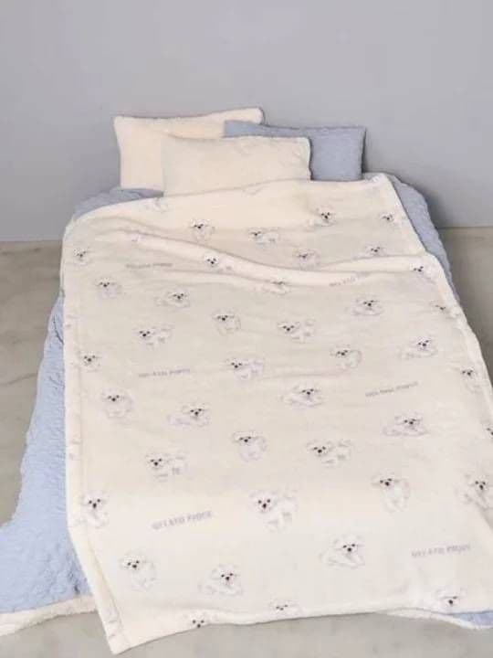 新品 ジェラートピケ Sleep DOG柄 プリント毛布
