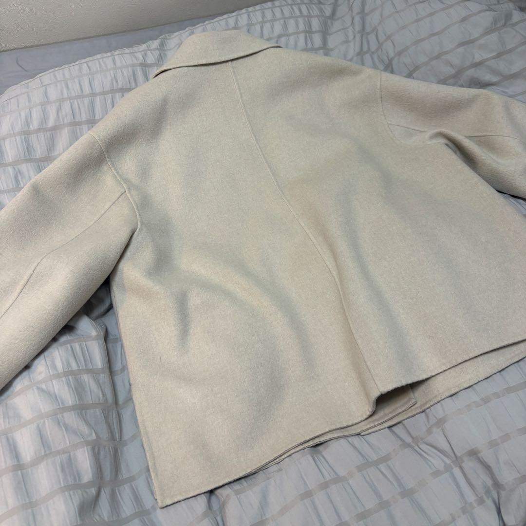 【美品】ballsey ウールショートコートベージュ34(クリーニング済)