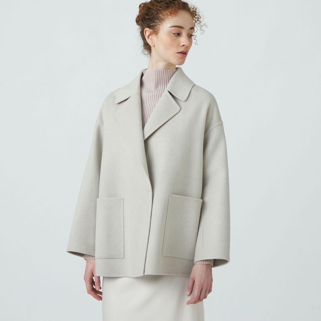 【美品】ballsey ウールショートコートベージュ34(クリーニング済)