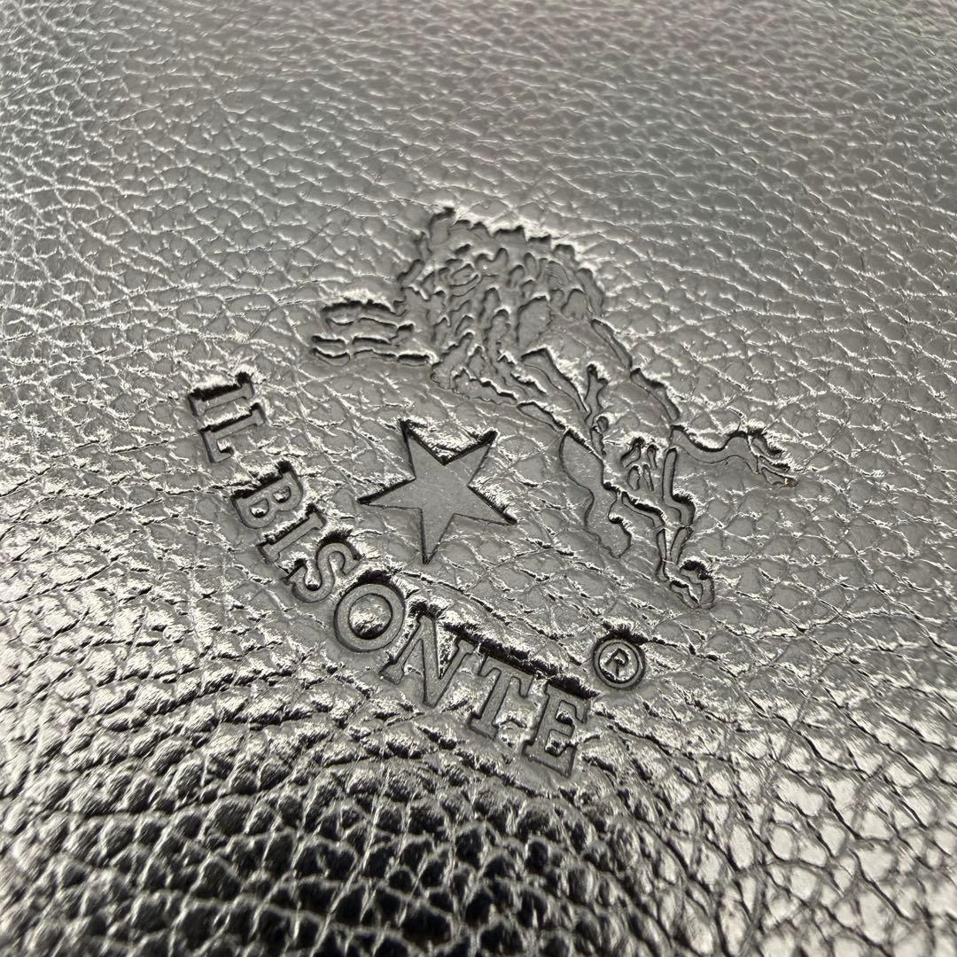 【未使用級】イルビゾンテ レザーショルダーバッグ バケツ ブラック 黒