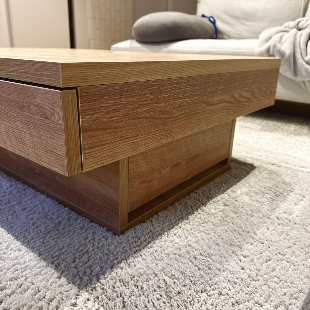 LOWYA木目調センターテーブル 日本製[幅110]