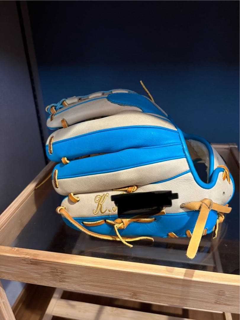 週末限定価格 NORIA 軟式グローブ 青/ベージュ