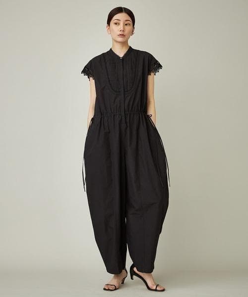 【美品】【Curensology】24SSコットンレースオールインワン　ブラック