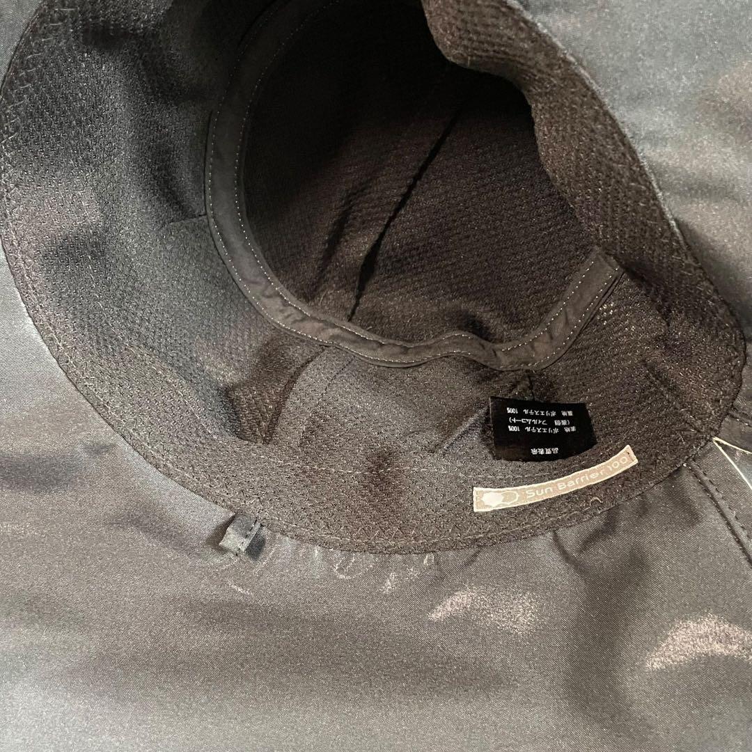 ◆サンバリア100◆広ブリムハット リボン 内側メッシュ 女優帽 遮光　690S