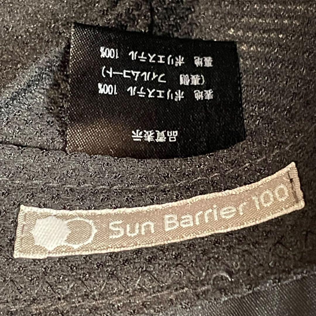 ◆サンバリア100◆広ブリムハット リボン 内側メッシュ 女優帽 遮光　690S