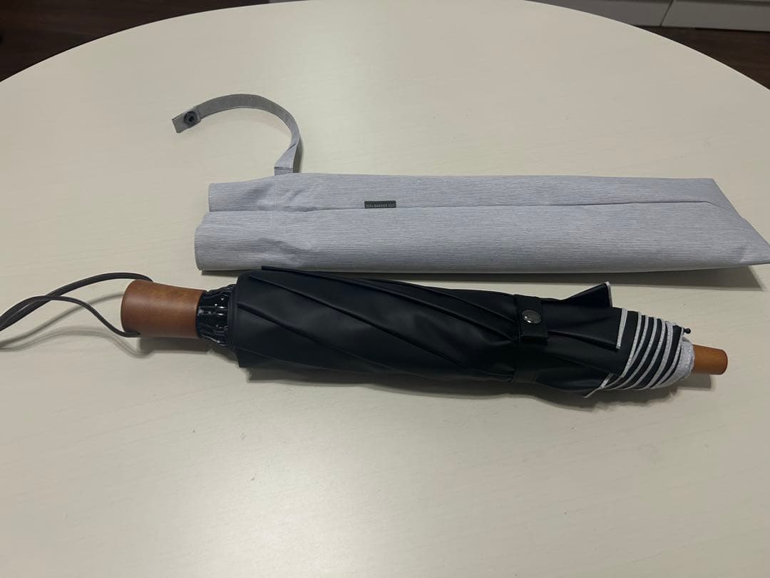 折りたたみ日傘 ２段折 大判 / moku グレー