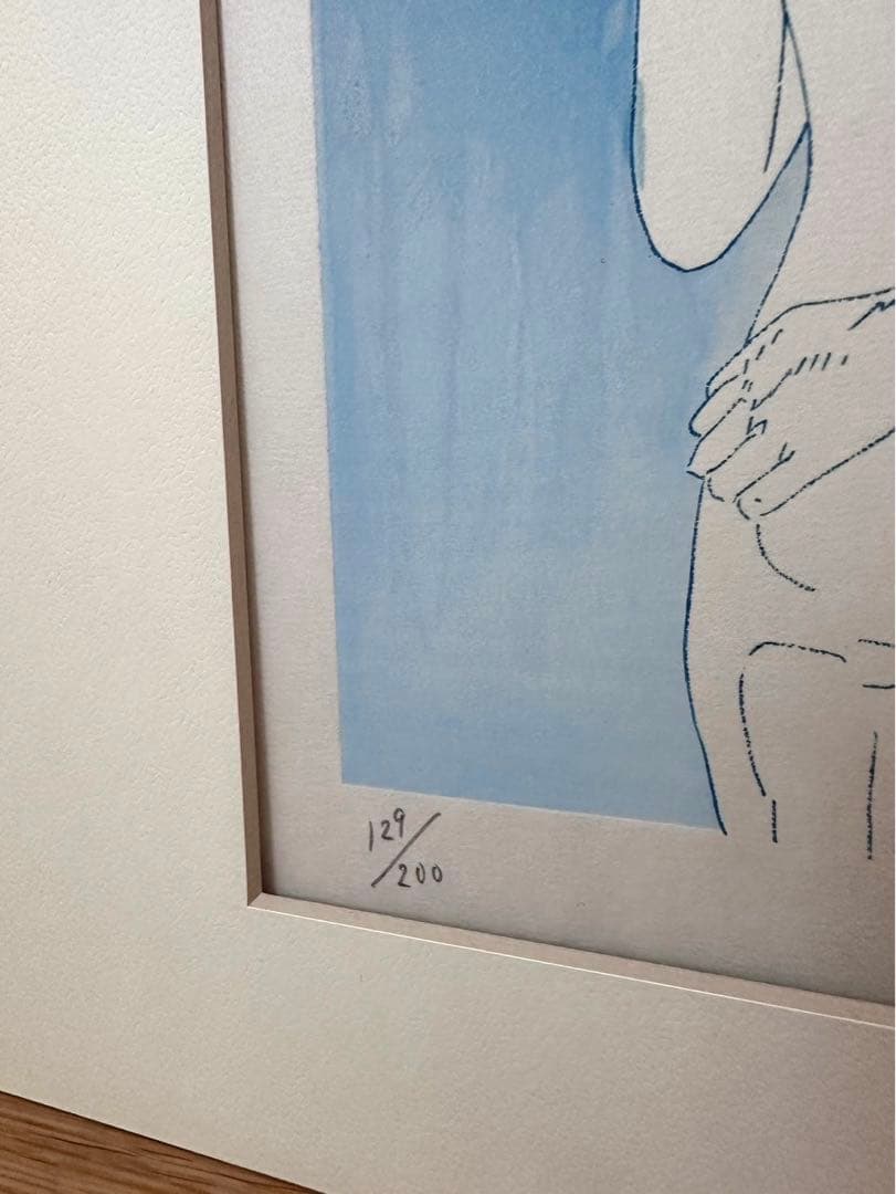 横尾忠則　「SKY&SEA」　木版画