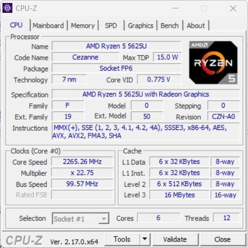 美品 ミニPC Ryzen5 5625U RAM16GB SSD512GB