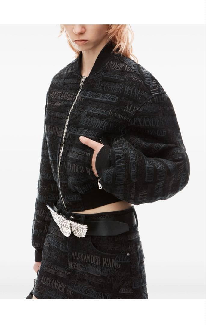 Alexander Wang ロゴ刺繍 ボンバージャケット