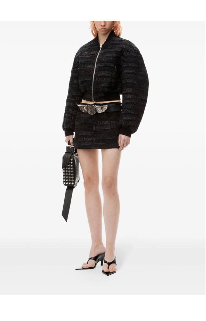 Alexander Wang ロゴ刺繍 ボンバージャケット
