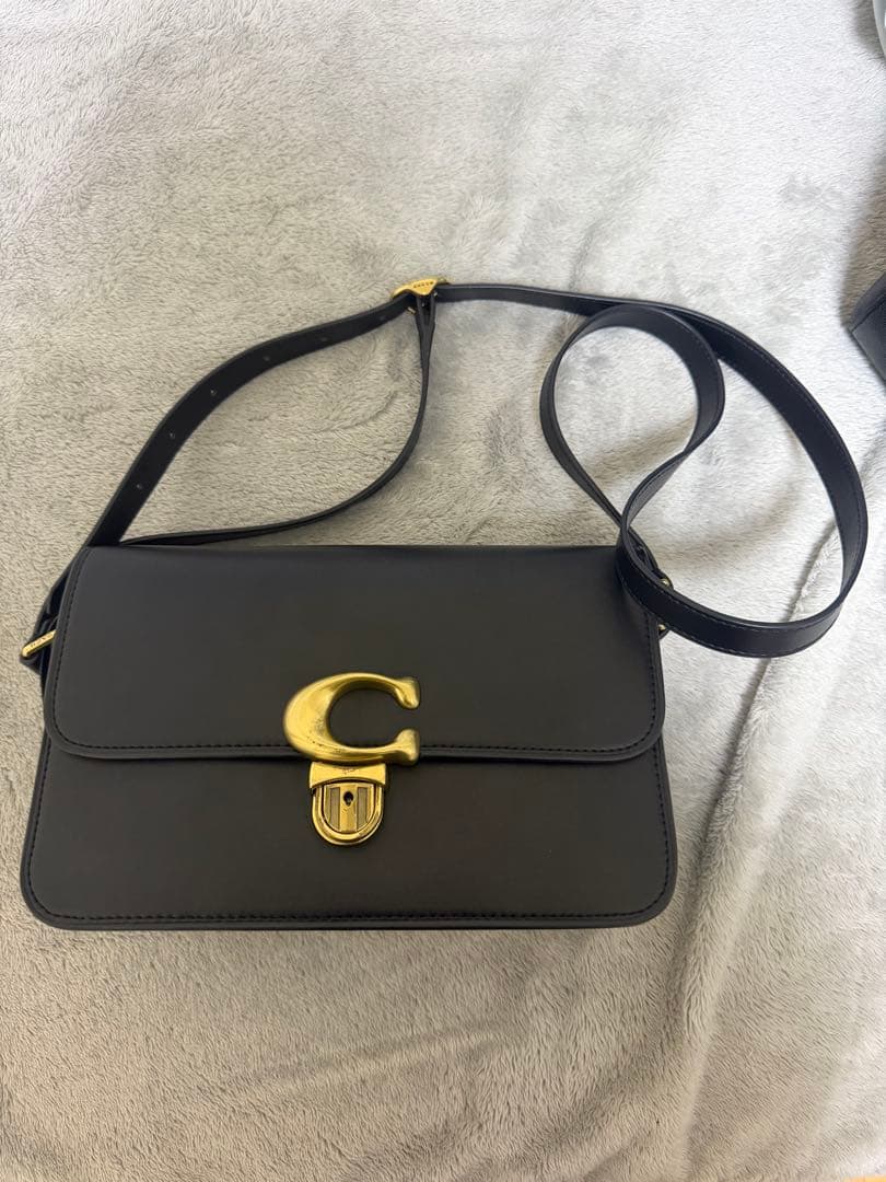 『2/6限定お値下』COACH ブラックレザー ショルダーバッグ