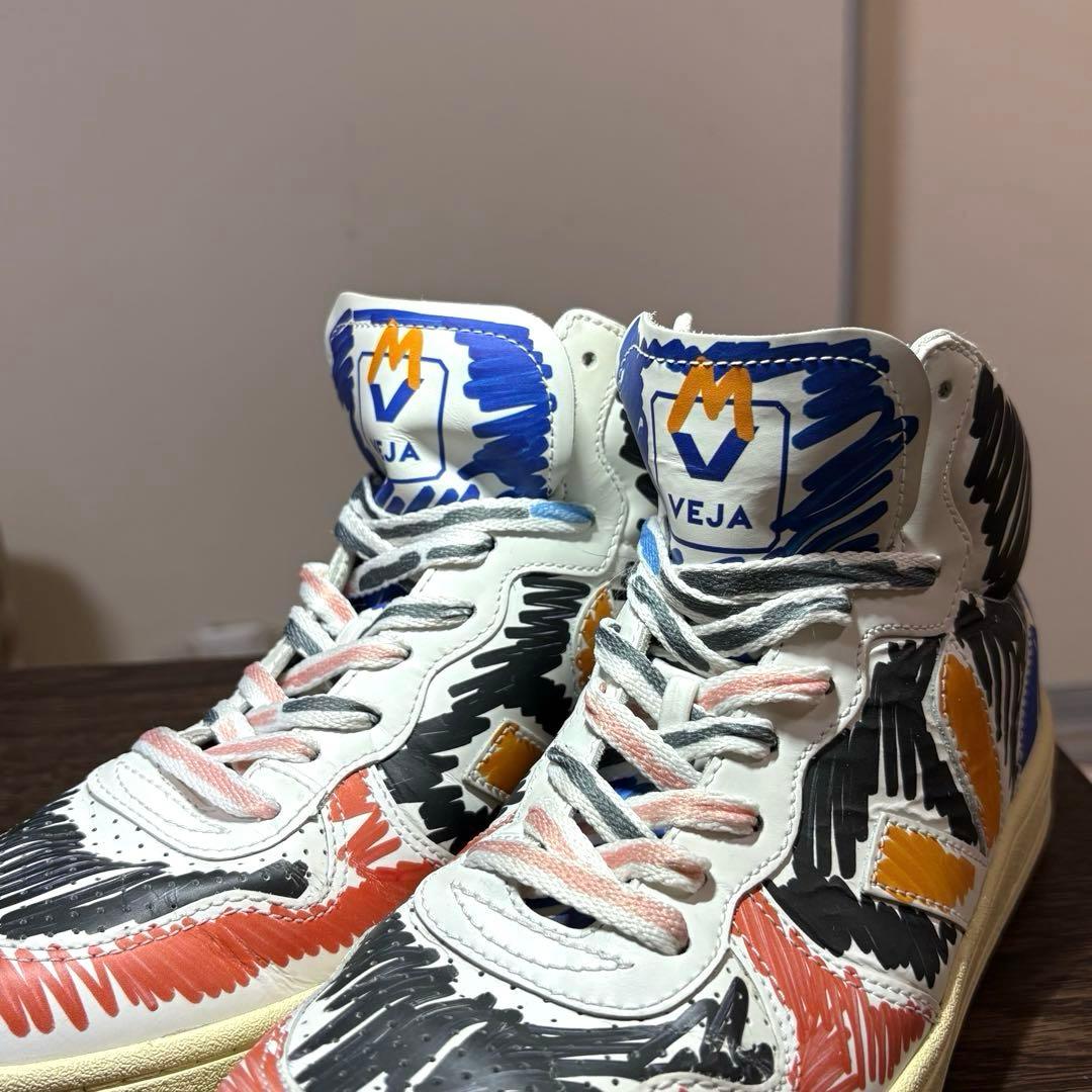 ✿ MARNI×VEJA ✿ コラボ ハイカットスニーカー　手書きマルチカラー
