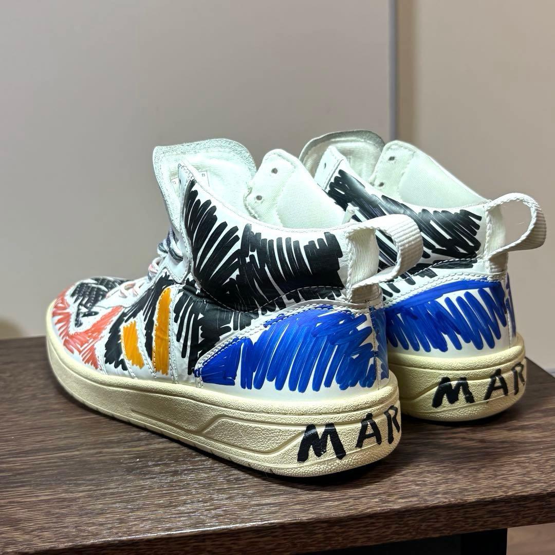 ✿ MARNI×VEJA ✿ コラボ ハイカットスニーカー　手書きマルチカラー