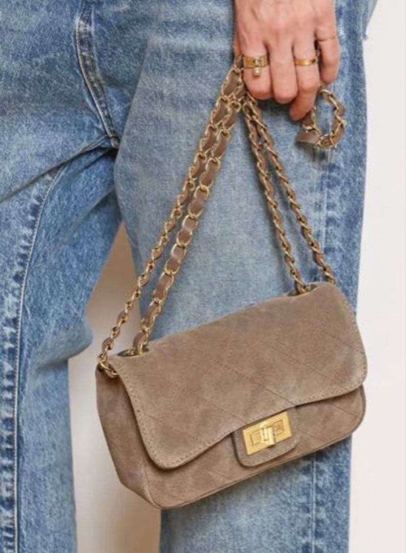 AULENTTI/オウレンティ　CHAIN バッグ ブラウン Dサイズフリー