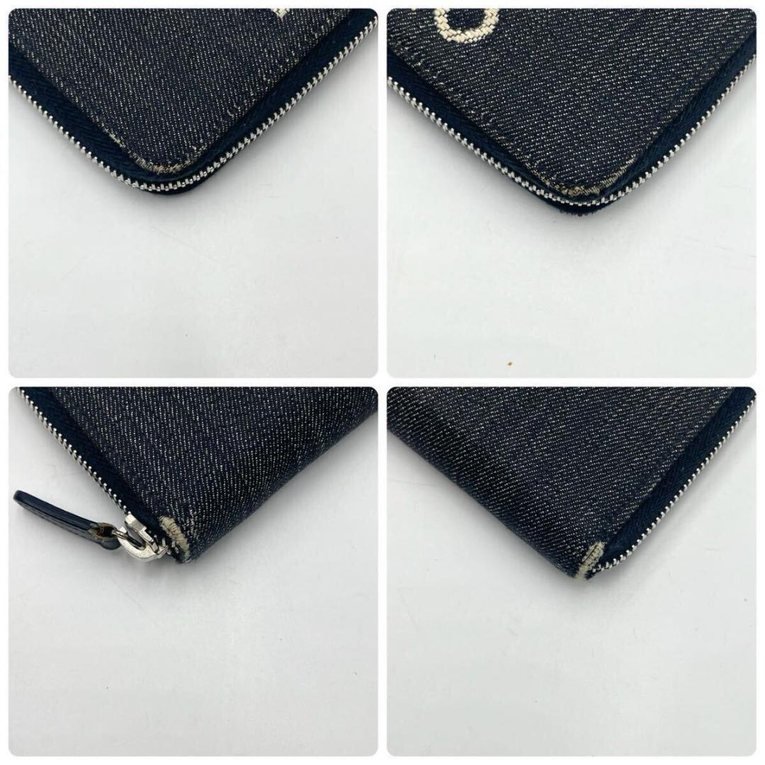 美品● シャネル 長財布 ラウンドファスナー ドーヴィル デニム 付属品有