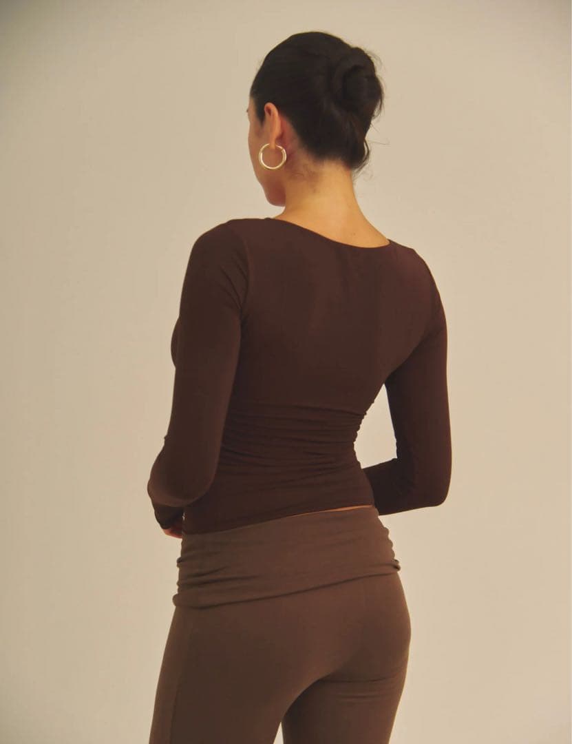 Aurafit V-Line Padded Longsleeve / 焦茶