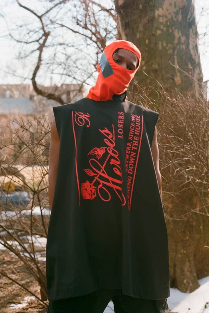 RAF SIMONS × TEMPLA 2019AWプリントノースリーブトップス